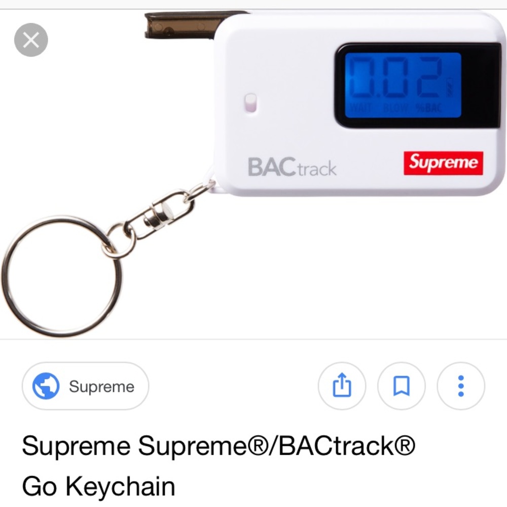 Supreme/ BACtrack breathalyzer keychain